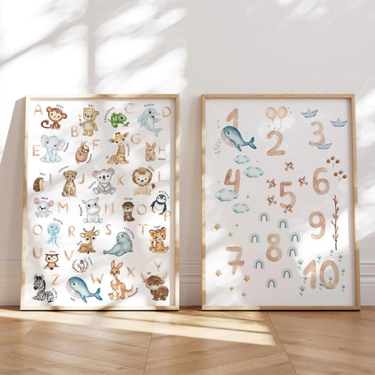 kinderzimmerposter-2erset-abc-lernposter