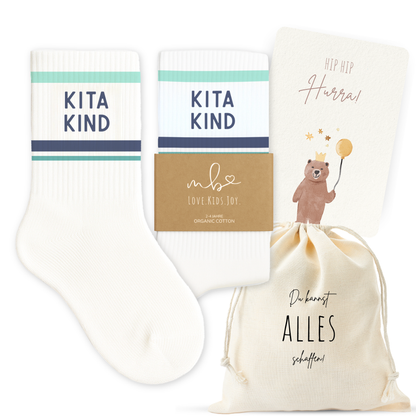Kitakind Socken Blau | Geschenkidee Kindergarten
