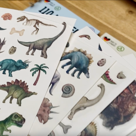 Hauttattoos_Kinder_6er_Set_Monster_Bagger_Piraten_Dinos_Einhörner_Meerjungfrauen_Süße_Tiere